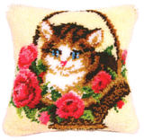 (VER-0014143-2560) Котенок в корзинке | Kitten in a basket