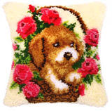 (VER-0014145-2560) Щенок в корзинке | Puppy in a basket